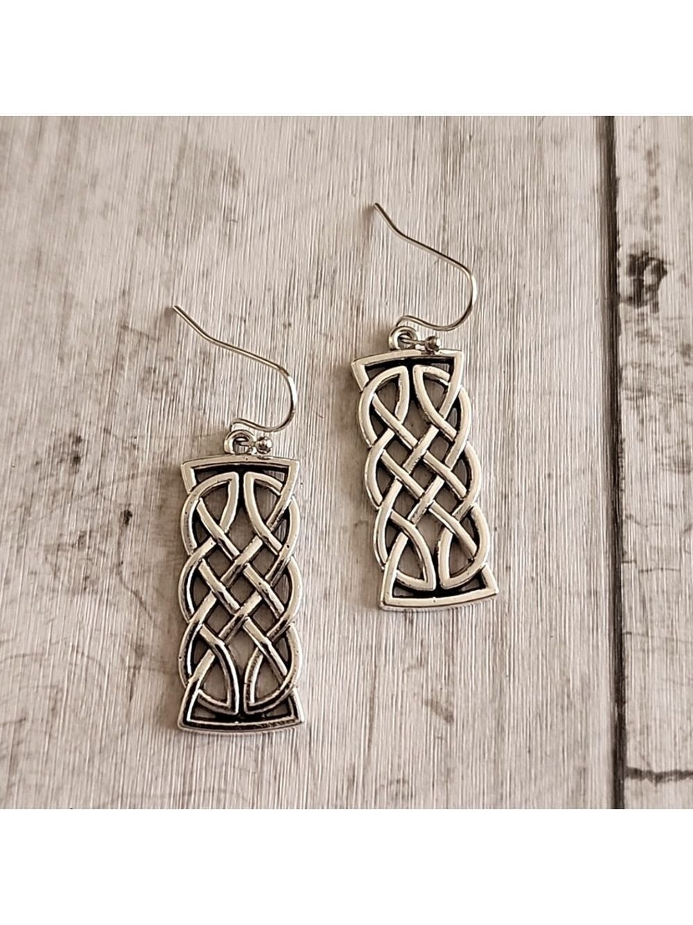 Boho Tribal Celtic Design Earrings